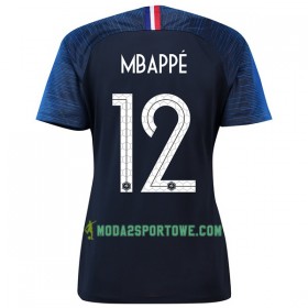 Koszulka Francja Mbappe 12 Damska Mistrzostwa Świata 2018 Domowe Stroje Piłkarskie